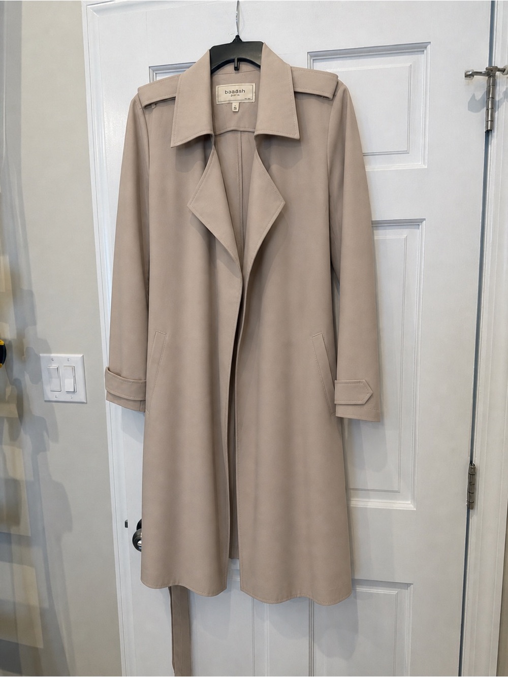 bagatelle Taupe Light Beige Longline Trench Coat